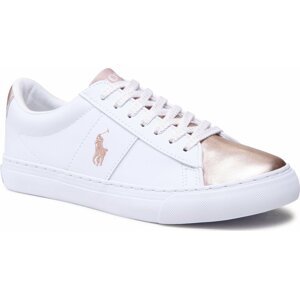 Sneakersy Polo Ralph Lauren Sayer RF104122 White Smooth/Rose Gold Metallic w/ Rose PP