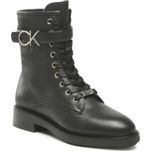 Polokozačky Calvin Klein Rubber Sole Combat Boot W Hw HW0HW01254 Ck Black BAX