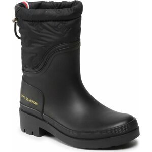 Holínky Tommy Hilfiger Ankle Rainboot With Monogram FW0FW06848 Black BDS