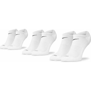 Sada 3 párů nízkých ponožek unisex Nike SX7840 100 Bílá