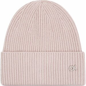 Čepice Calvin Klein Re-Lock Beanie K60K610214 Pale Mauve VFM