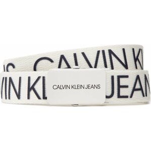 Dětský pásek Calvin Klein Jeans Canvas Logo Belt IU0IU00125 Bílá