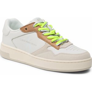 Sneakersy Calvin Klein Jeans Basket Cupsole Fluo Contrast YW0YW00920 White/Ancient White 0LA