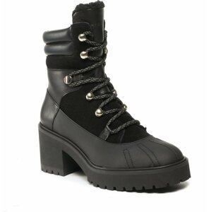 Polokozačky Tommy Hilfiger Heel laced Outdoor Boot FW0FW06804 Triple Black 0GK