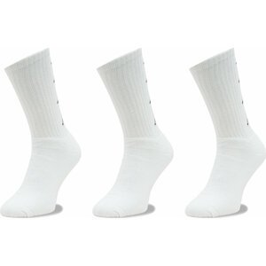 Sada 3 párů vysokých ponožek unisex Kappa 710069 Bright White 11-0601