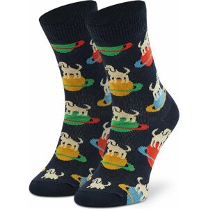 Vysoké dětské ponožky Happy Socks KLAI01-6500 Tmavomodrá