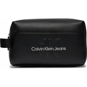 Kosmetický kufřík Calvin Klein Jeans Sculpted Beauty Case Mono K60K611483 Black/Metallic Logo 0GL
