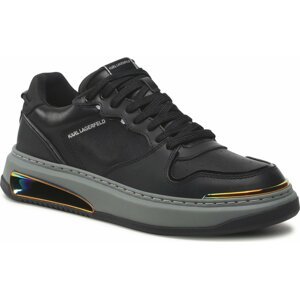 Sneakersy KARL LAGERFELD KL52020I Black Lthr W/Iridescent