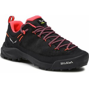 Trekingová obuv Salewa Ws Wildfire Leather 61396-0936 Black/Fluo Coral