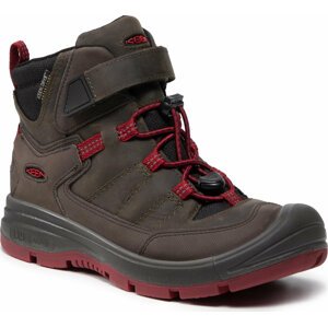 Trekingová obuv Keen Redwood Mid Wp 1023885 Steel Grey/Red Dahlia