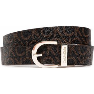 Dámský pásek Calvin Klein Ck Must Rd Buckle Rev 2.5Belt K60K609981 Hnědá