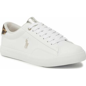Sneakersy Polo Ralph Lauren RF104319 White Smooth/Gold/ Leopard W/ Gold Pp