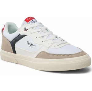 Sneakersy Pepe Jeans Kenton Master Mesh PMS30905 White 800