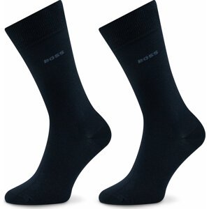 Sada 2 párů pánských vysokých ponožek Boss 50478352 Dark Blue 403