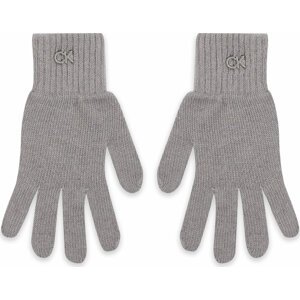 Dámské rukavice Calvin Klein Re-Lock Knit Gloves K60K611164 Mid Grey Heather P4A