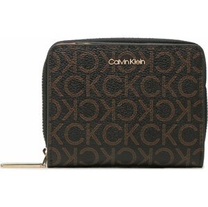 Malá dámská peněženka Calvin Klein Ck Must Z/A Wllt W/Flap Md Mono K60K608910 0HD