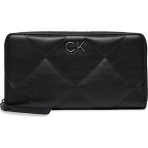 Velká dámská peněženka Calvin Klein Re-Lock Quilt Za Wallet Lg K60K610774 Ck Black BEH