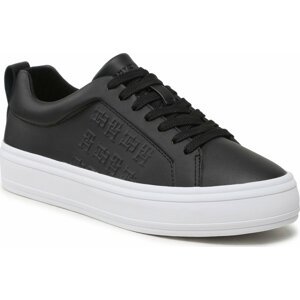Sneakersy Tommy Hilfiger Embossed Vulc FW0FW07376 Black BDSD