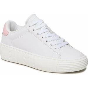 Sneakersy Tommy Jeans New Cupsole Leather EN0EN02137 White 0K4
