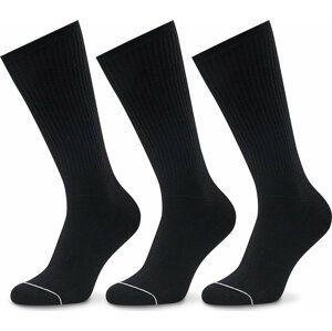 Sada 3 párů pánských vysokých ponožek Calvin Klein 701218725 Black 001