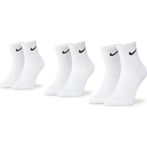Sada 3 párů vysokých ponožek unisex Nike SX7667 100 Bílá