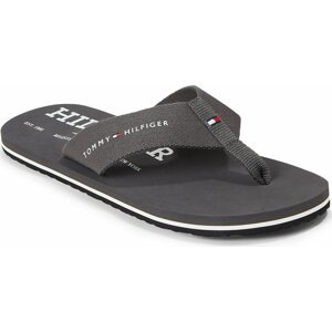 Žabky Tommy Hilfiger Im R Trademark Beach Sandal FM0FM04863 Dark Ash PTY