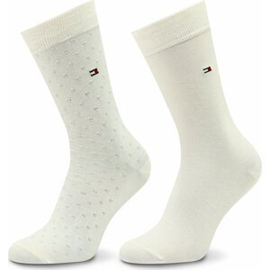 Sada 2 párů dámských vysokých ponožek Tommy Hilfiger 701222644 Marshmallow 039