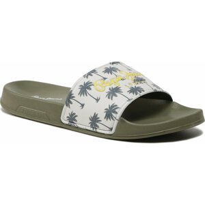 Nazouváky Pepe Jeans Slider Print PMS70124 Khaki Green 765