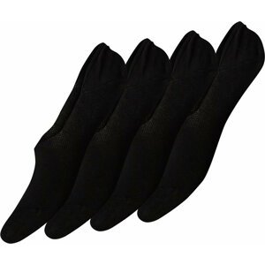 Set 4 páru dámských kotníkových ponožek Pieces 17095776 Black