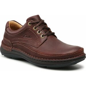 Polobotky Clarks Nature Three 203390057 Mahogany Leather