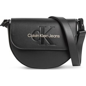 Kabelka Calvin Klein Jeans Sculpted Saddle Bag22 Mono K60K611223 Black With Rose 01F
