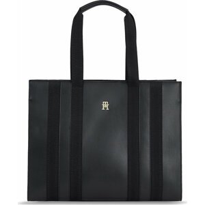 Kabelka Tommy Hilfiger Th Identity Med Tote AW0AW15569 Black BDS
