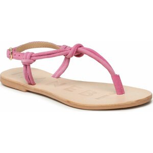 Sandály Manebi Suede Leather Sandals V 1.8 Y0 Bold Pink Knot Thongs