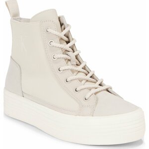 Sneakersy Calvin Klein Jeans Bold Vulc Mid Flatform Laceup Wn YW0YW01270 Eggshell ACF