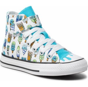 Plátěnky Converse Ctas Hi A02155C White/Baltic Blue/Lime Rave