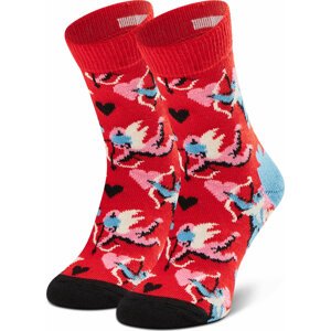 Vysoké dětské ponožky Happy Socks KCUP01-4300 Červená