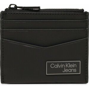 Pouzdro na kreditní karty Calvin Klein Jeans Logo Plaqueid Cardholder W/Zip K50K510130 BDS