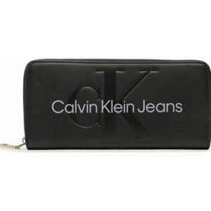 Velká dámská peněženka Calvin Klein Jeans Sculpted Mono Zip Around Mono K60K607634 0GJ