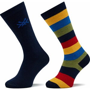 Sada 2 párů vysokých ponožek unisex United Colors Of Benetton 6AO30702B 902
