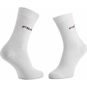 Sada 3 párů vysokých ponožek unisex Fila F9630 Bílá