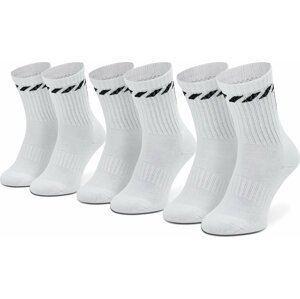 Sada 3 párů vysokých ponožek unisex Helly Hansen Cotton Sport Sock 3Pk 67479 White 001