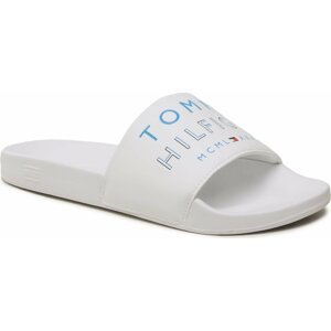 Nazouváky Tommy Hilfiger Embossed Pool Slide FM0FM04463 White YBS