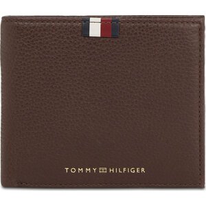 Pánská peněženka Tommy Hilfiger Th Corp Leather Flap And Coin AM0AM11598 Coffee Bean GB6