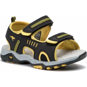 Sandály KangaRoos K-Logan 18338 000 5028 S Jet Black/Sun Yellow