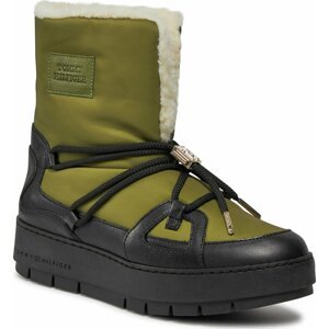 Sněhule Tommy Hilfiger Tommy Essential Snowboot FW0FW07504 Putting Green MS2