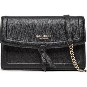 Kabelka Kate Spade Knott Pebbled Leather Flap Cro K6830 Black 001