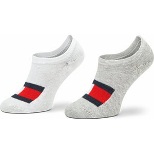Sada 2 párů dětských kotníkových ponožek Tommy Hilfiger 701223779 White/Grey 031