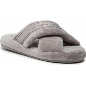 Bačkory Tommy Hilfiger Comfy Home Slippers With Straps FW0FW06587 City Grey PKG