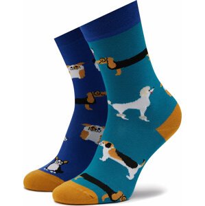 Klasické ponožky Unisex Funny Socks Dogs SM1/34 Modrá
